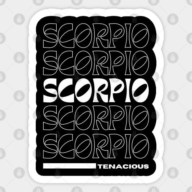 scorpio Zodiac retro design Sticker by Juliet & Gin